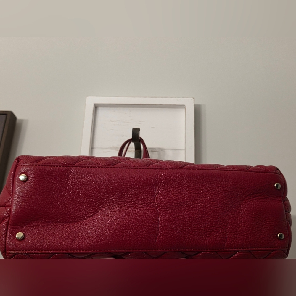 Kate Spade Red Quilted Leather Maryanne Tote Bag - Picture 6 of 7